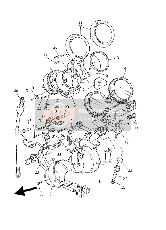 Yamaha XJR1300 2002 MESSGERÄT für ein 2002 Yamaha XJR1300