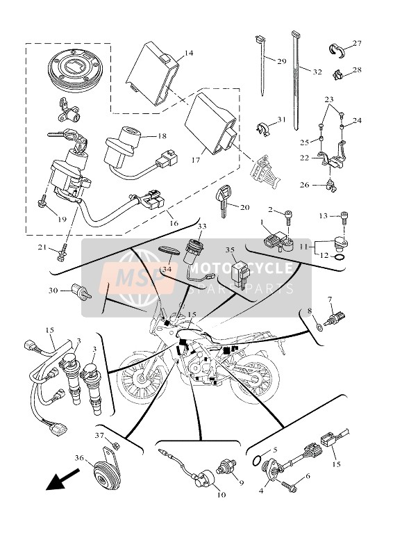 BW3825110900, Cle,  De Contacteur, Yamaha, 0