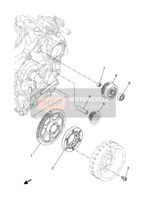 Yamaha TRACER 700 2020 Starter 2 voor een 2020 Yamaha TRACER 700