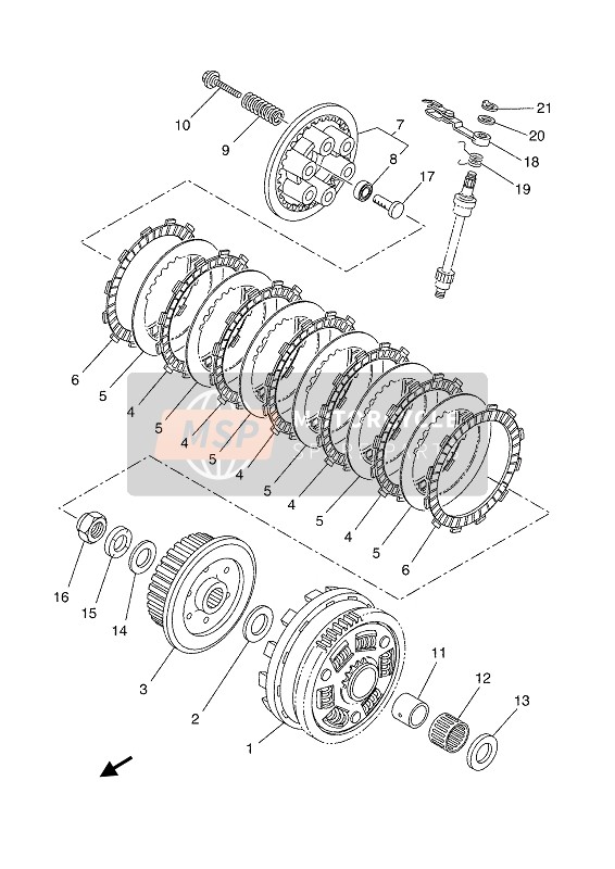 Yamaha TRACER 700 2020 CLUTCH for a 2020 Yamaha TRACER 700