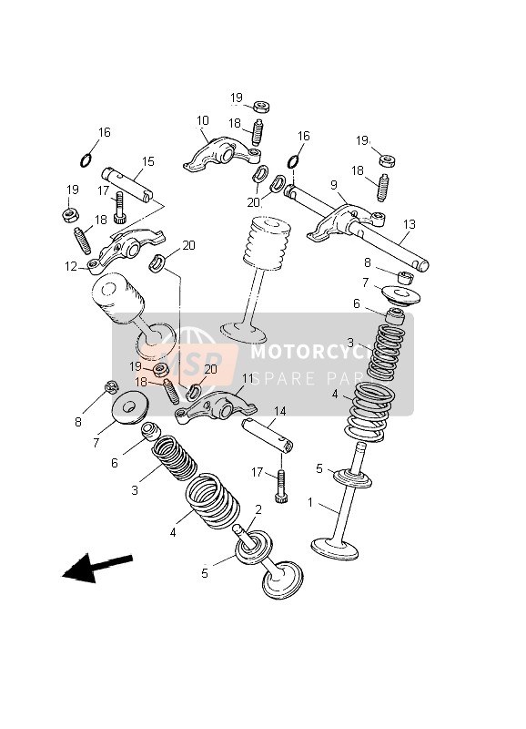 Yamaha XT600E 2002 Valve for a 2002 Yamaha XT600E