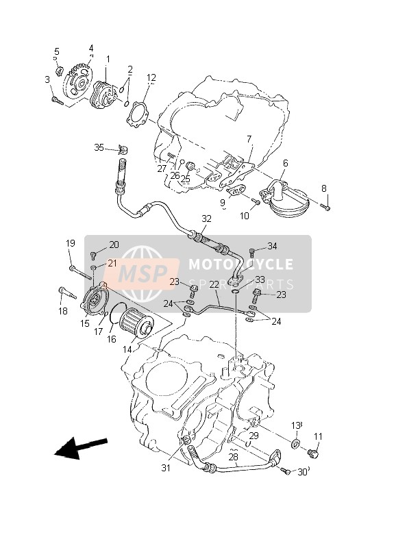 Yamaha XT600E 2002 Oil Pump for a 2002 Yamaha XT600E