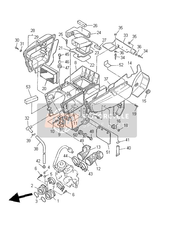 Yamaha XT600E 2002 Intake for a 2002 Yamaha XT600E