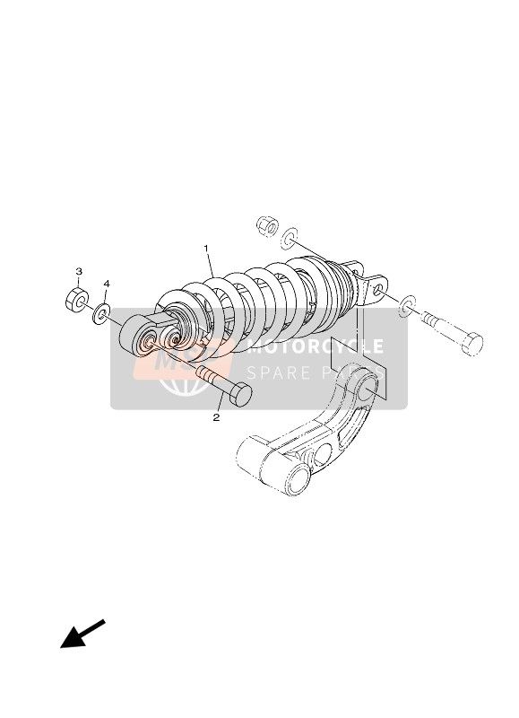 Yamaha TRACER 900 2020 Suspension arrière pour un 2020 Yamaha TRACER 900