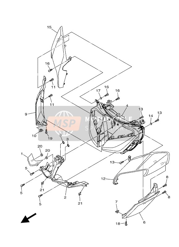 Yamaha TRACER 900 2020 Koplamp voor een 2020 Yamaha TRACER 900