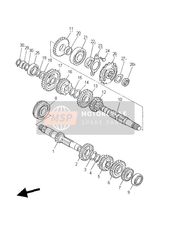 Yamaha XT600E 2002 Transmission for a 2002 Yamaha XT600E