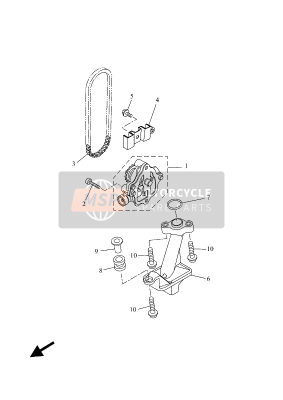 Yamaha XSR700 2020 La pompe à huile pour un 2020 Yamaha XSR700