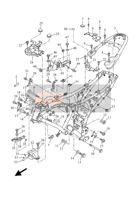 Yamaha XSR700 2020 FRAME for a 2020 Yamaha XSR700