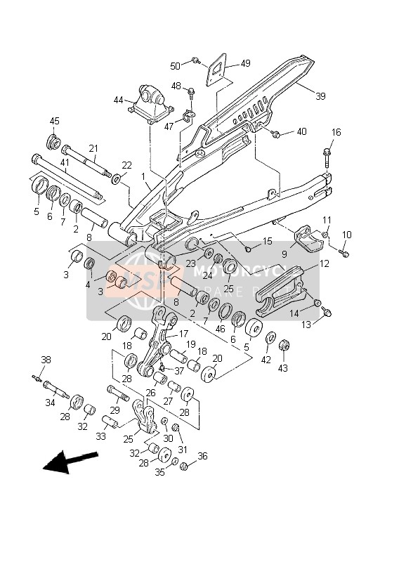 Yamaha XT600E 2002 Rear Arm for a 2002 Yamaha XT600E