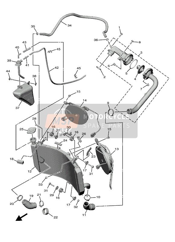 Yamaha YZF-1 2020 KÜHLER & SCHLAUCH für ein 2020 Yamaha YZF-1