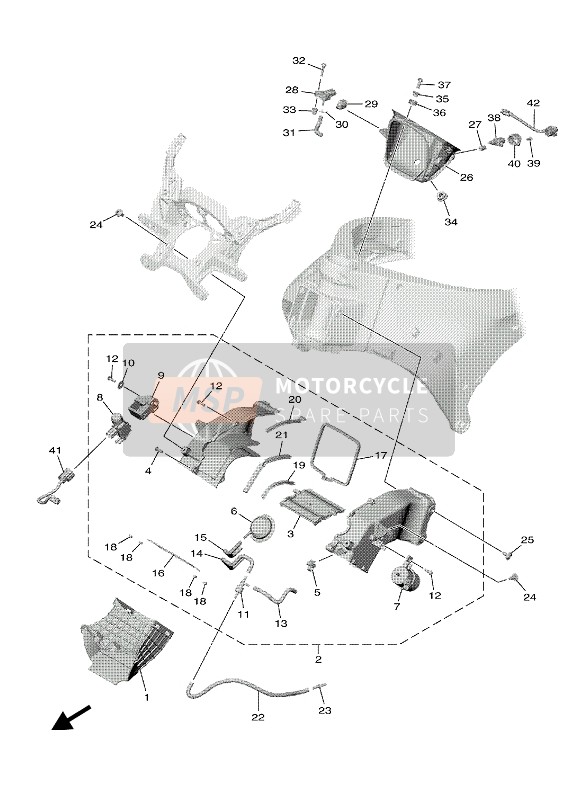 2CR2247D0000, Hose 4, Yamaha, 1