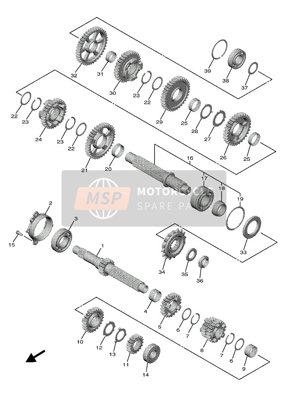 Yamaha YZF-1 2020 TRANSMISSION for a 2020 Yamaha YZF-1