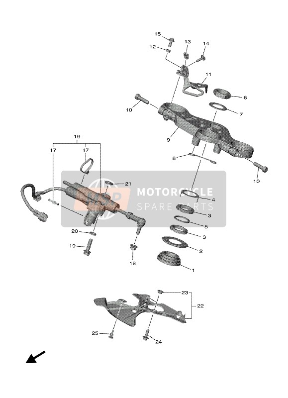 2CR238180000, Coperchio Sterzo, Yamaha, 0