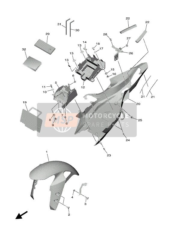 B3LF8199D000, O/m YZF1000/1000D'20, Yamaha, 0