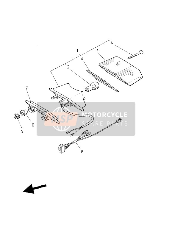 Yamaha XT600E 2002 Fanale Posteriore per un 2002 Yamaha XT600E