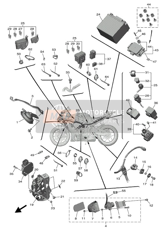 B4S825900000, Wire Harness Assy, Yamaha, 0