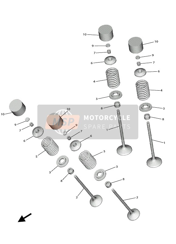 Yamaha YZF-R3 RACE BASE 2020 Soupape pour un 2020 Yamaha YZF-R3 RACE BASE