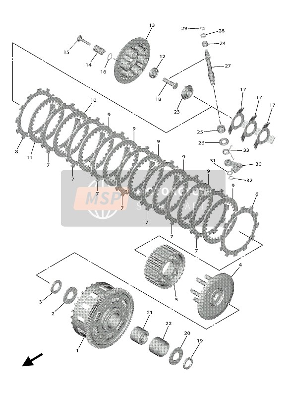 Yamaha YZF-R3 RACE BASE 2020 Clutch for a 2020 Yamaha YZF-R3 RACE BASE