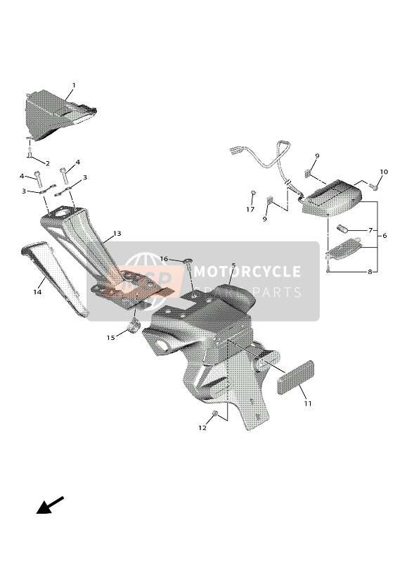 Yamaha YZF-R6 2020 RÜCKLICHT für ein 2020 Yamaha YZF-R6