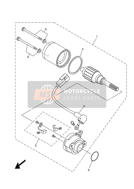 Yamaha YZF-R125 2020 Startend Motor voor een 2020 Yamaha YZF-R125