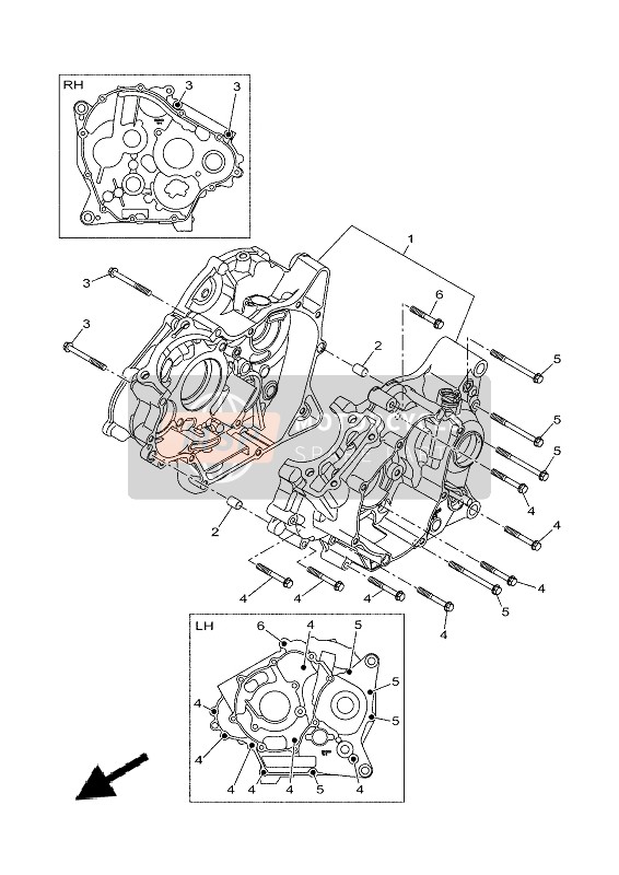 Yamaha MT-125 2021 CRANKCASE for a 2021 Yamaha MT-125