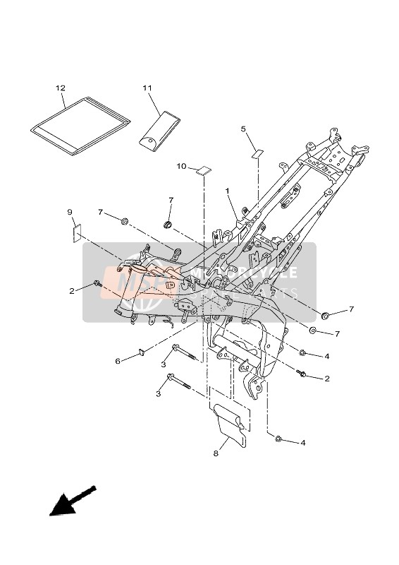 B0TF23270000, Mud Guard 1, Yamaha, 1