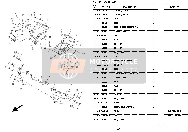 Yamaha MT-125 2021 BEINSCHUTZ für ein 2021 Yamaha MT-125