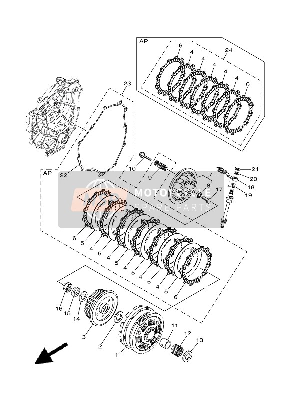 Yamaha MT-07 2021 CLUTCH for a 2021 Yamaha MT-07