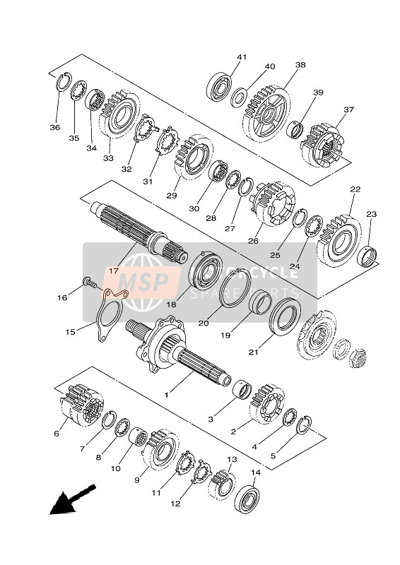 Yamaha MT-07 2021 Transmisión para un 2021 Yamaha MT-07