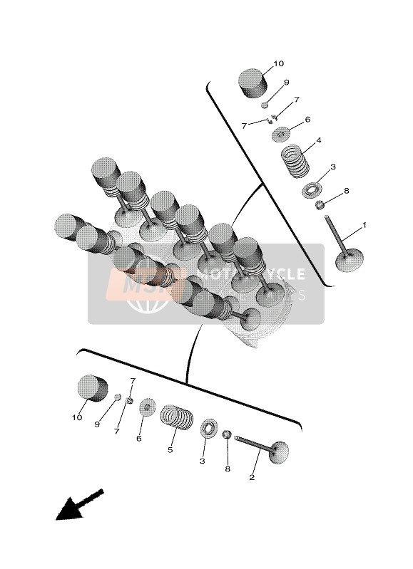 Yamaha MT-09 2021 Soupape pour un 2021 Yamaha MT-09