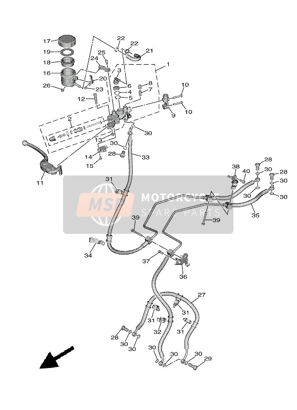 B7N839220000, Lever 2, Yamaha, 0