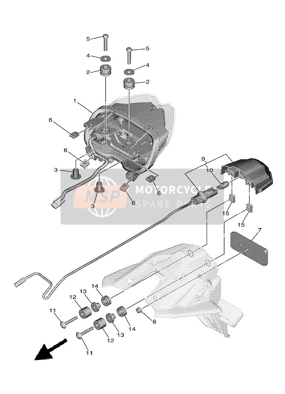 B7N847000000, Taillight Assy, Yamaha, 0