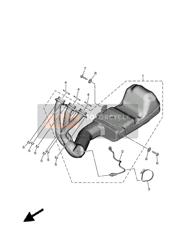 Yamaha MT-09 SP 2021 Échappement pour un 2021 Yamaha MT-09 SP