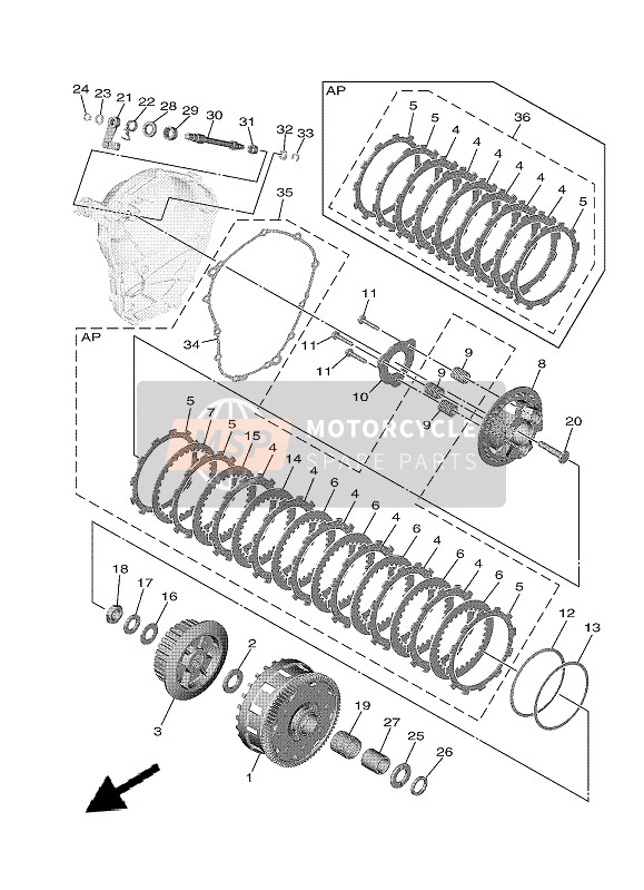 Yamaha MT-09 SP 2021 CLUTCH for a 2021 Yamaha MT-09 SP