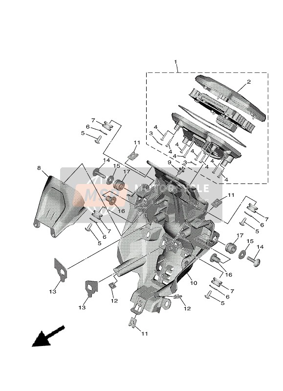 BAM835001000, Meter Assy, Yamaha, 0