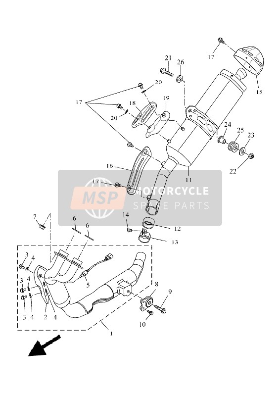 BW3E472C0000, Protector Assy., 2, Yamaha, 1