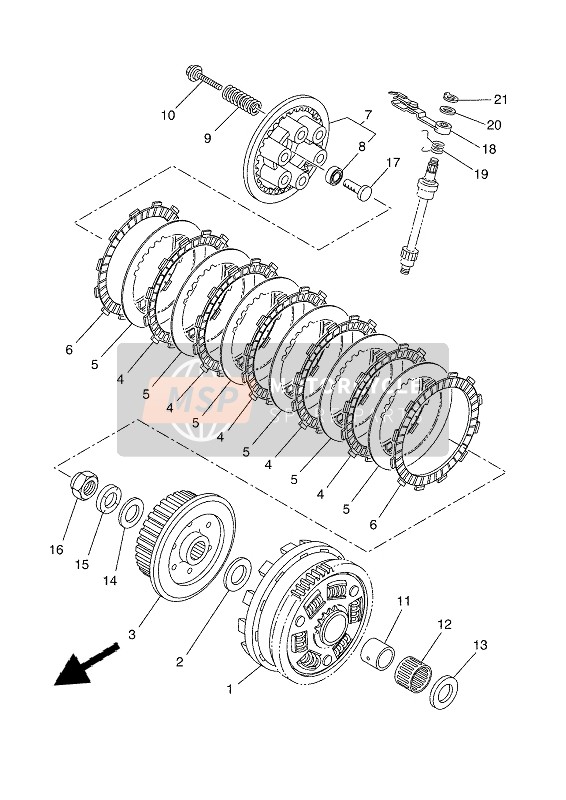 Yamaha TENERE 700 2021 Koppeling voor een 2021 Yamaha TENERE 700