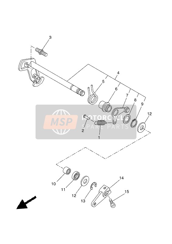 Yamaha TENERE 700 2021 SCHALTWELLE für ein 2021 Yamaha TENERE 700