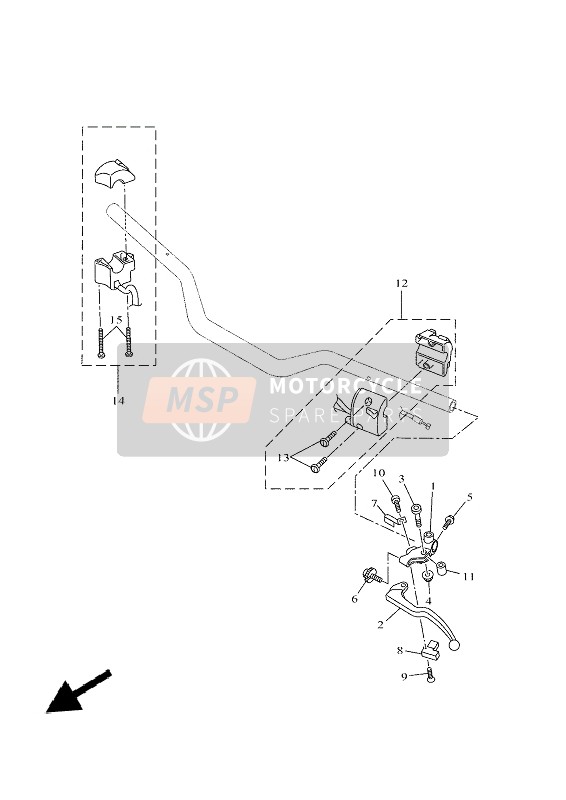 Yamaha TENERE 700 2021 Commutateur de poignée & Levier pour un 2021 Yamaha TENERE 700