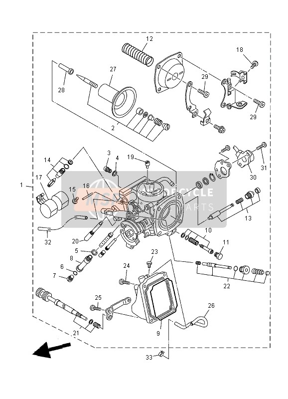 Yamaha XVS125 DRAGSTAR 2002 Carburettor for a 2002 Yamaha XVS125 DRAGSTAR