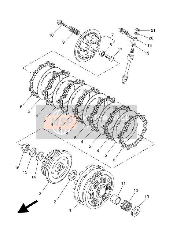 Yamaha TRACER 7 2021 Embrayage pour un 2021 Yamaha TRACER 7