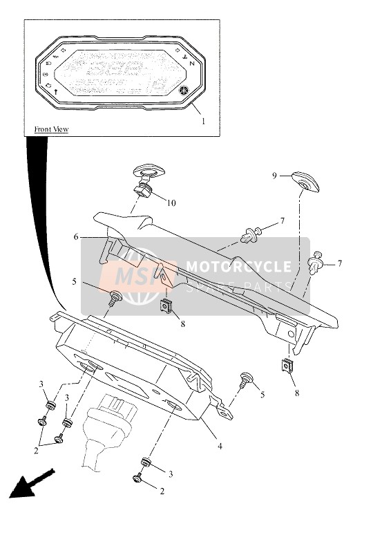 Yamaha TRACER 7 2021 Mètre pour un 2021 Yamaha TRACER 7