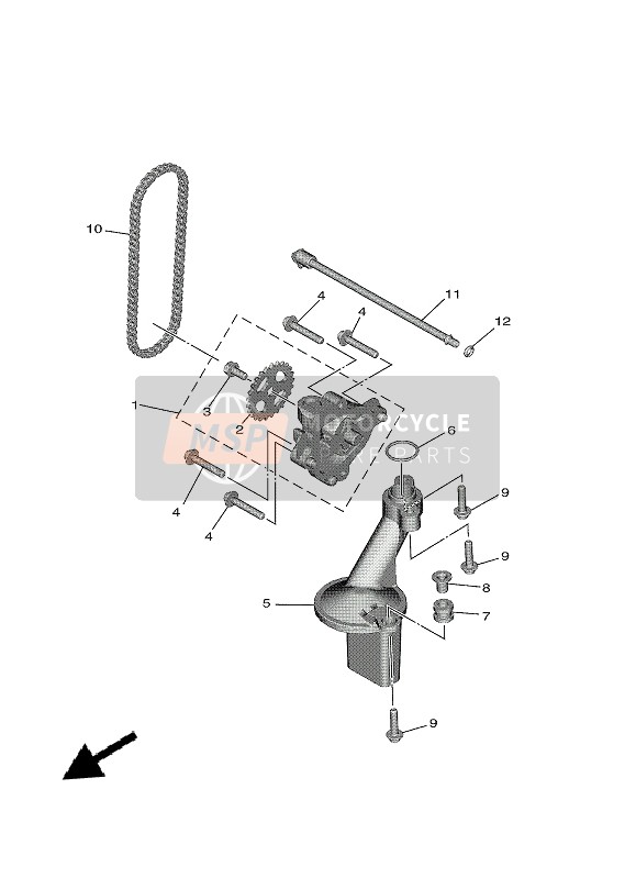 Yamaha TRACER 9 2021 La pompe à huile pour un 2021 Yamaha TRACER 9