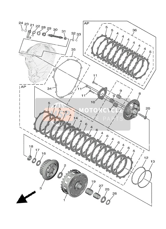 Yamaha TRACER 9 2021 Embrayage pour un 2021 Yamaha TRACER 9