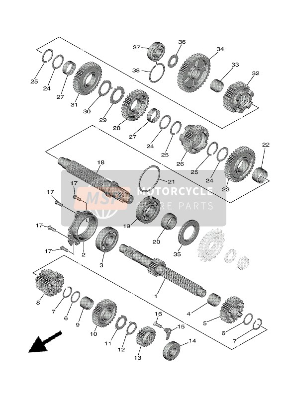 Yamaha TRACER 9 2021 Transmisión para un 2021 Yamaha TRACER 9