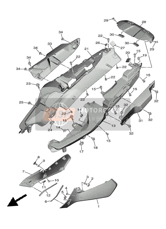 B5U2171100P1, Cover, Side 1, Yamaha, 0