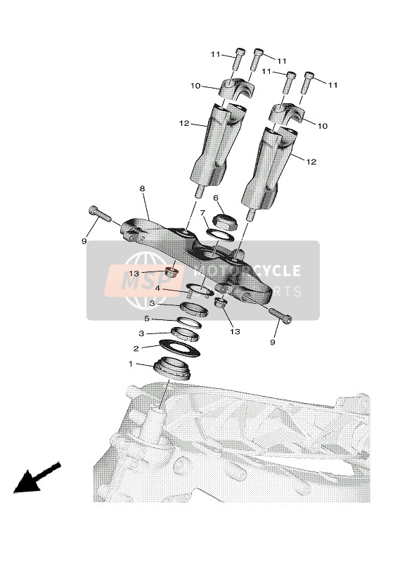 Yamaha TRACER 9 2021 STEERING for a 2021 Yamaha TRACER 9