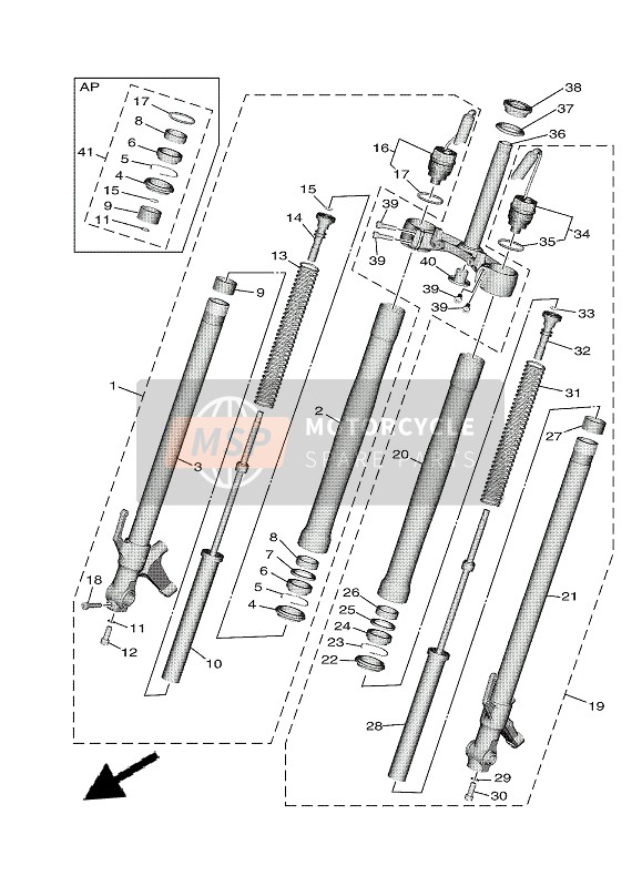 Tenedor frontal