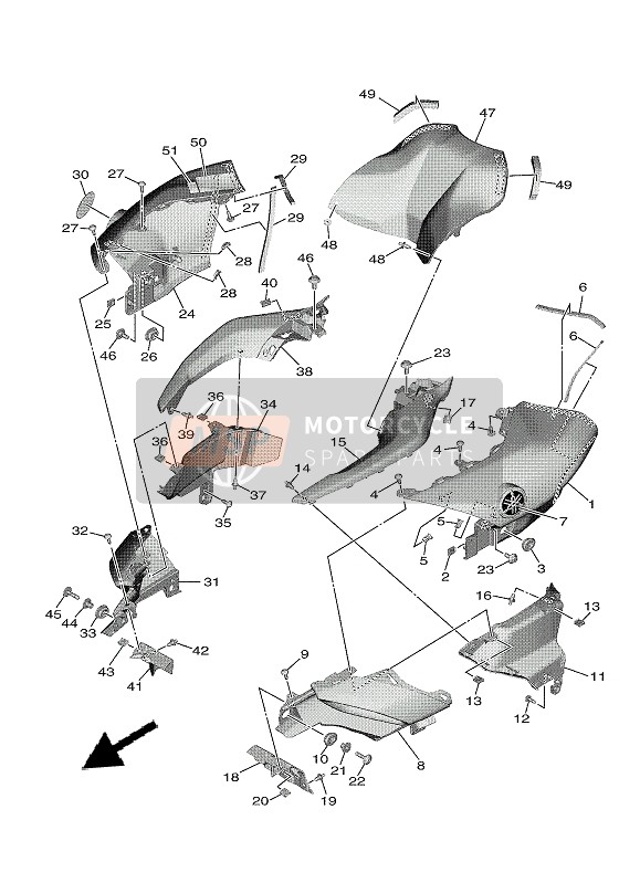 Yamaha TRACER 9 GT 2021 Serbatoio di carburante 2 per un 2021 Yamaha TRACER 9 GT