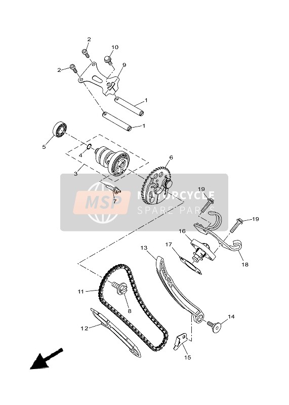 Yamaha XSR125 2021 Albero A Camme & Catena per un 2021 Yamaha XSR125